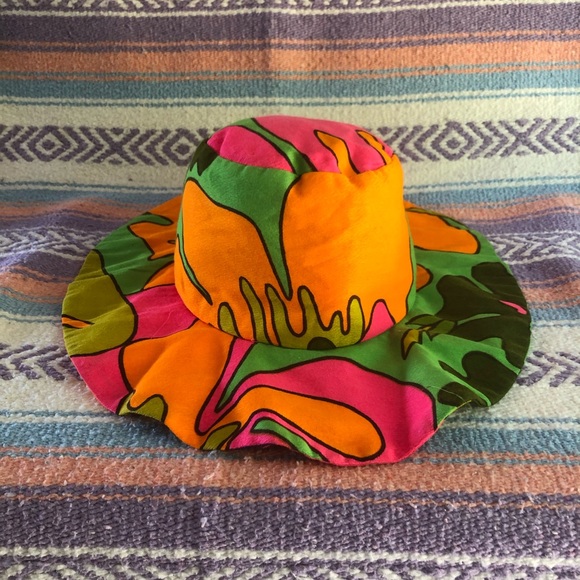 Accessories - Vintage Psychedelic Sun Hat